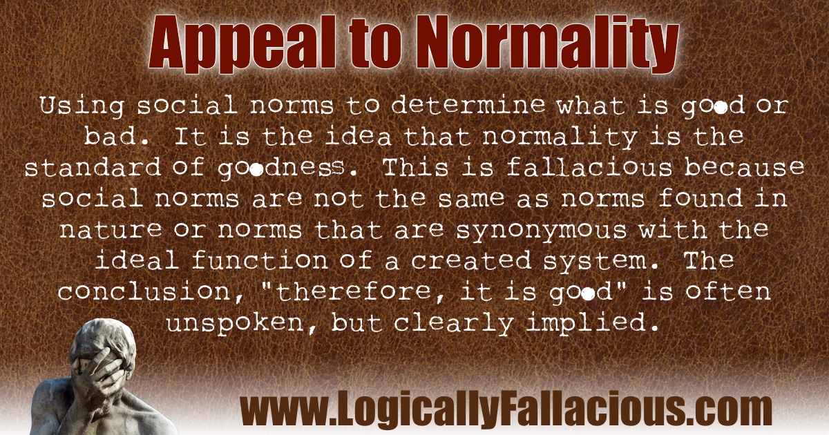 Appeal to Normality illustration