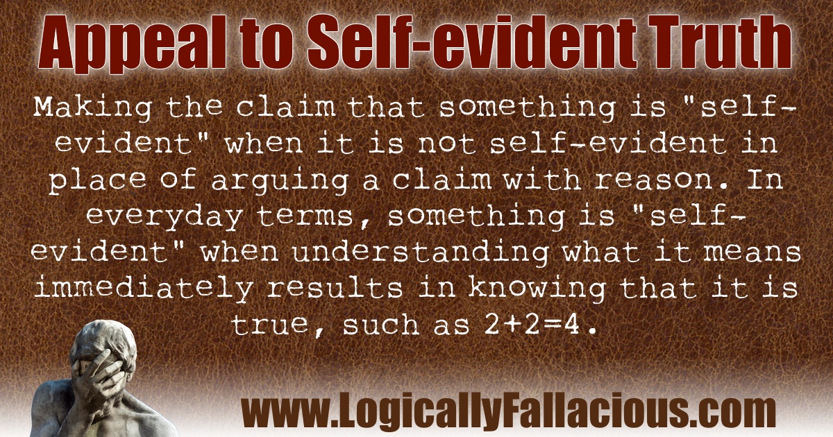 Appeal to Self-evident Truth illustration