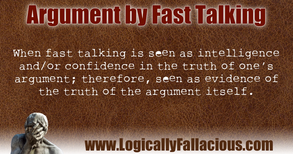 Argument by Fast Talking illustration