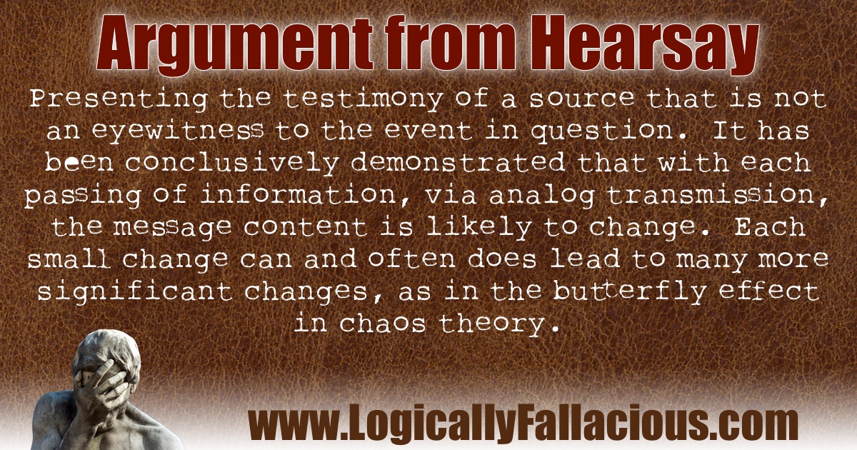 Argument from Hearsay illustration