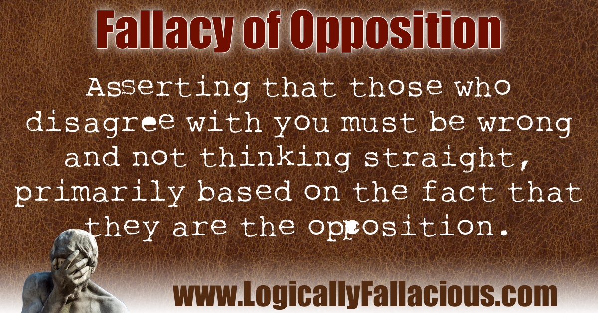 Fallacy of Opposition illustration