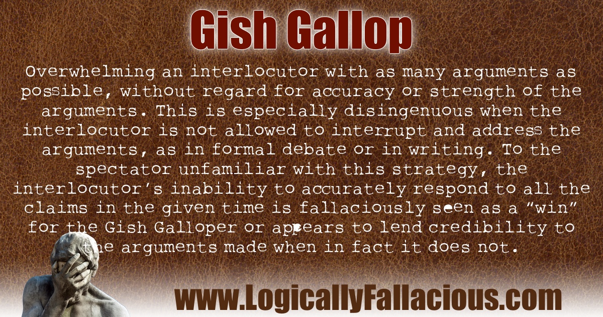 Gish Gallop illustration