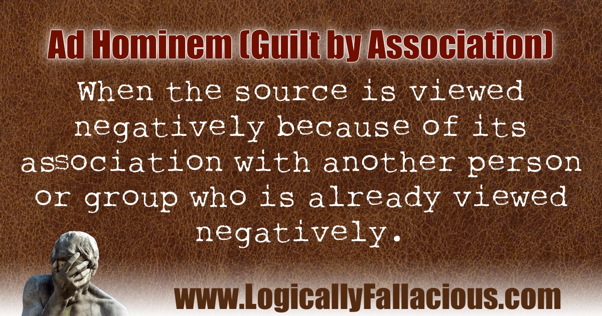 Ad Hominem (Guilt by Association) illustration