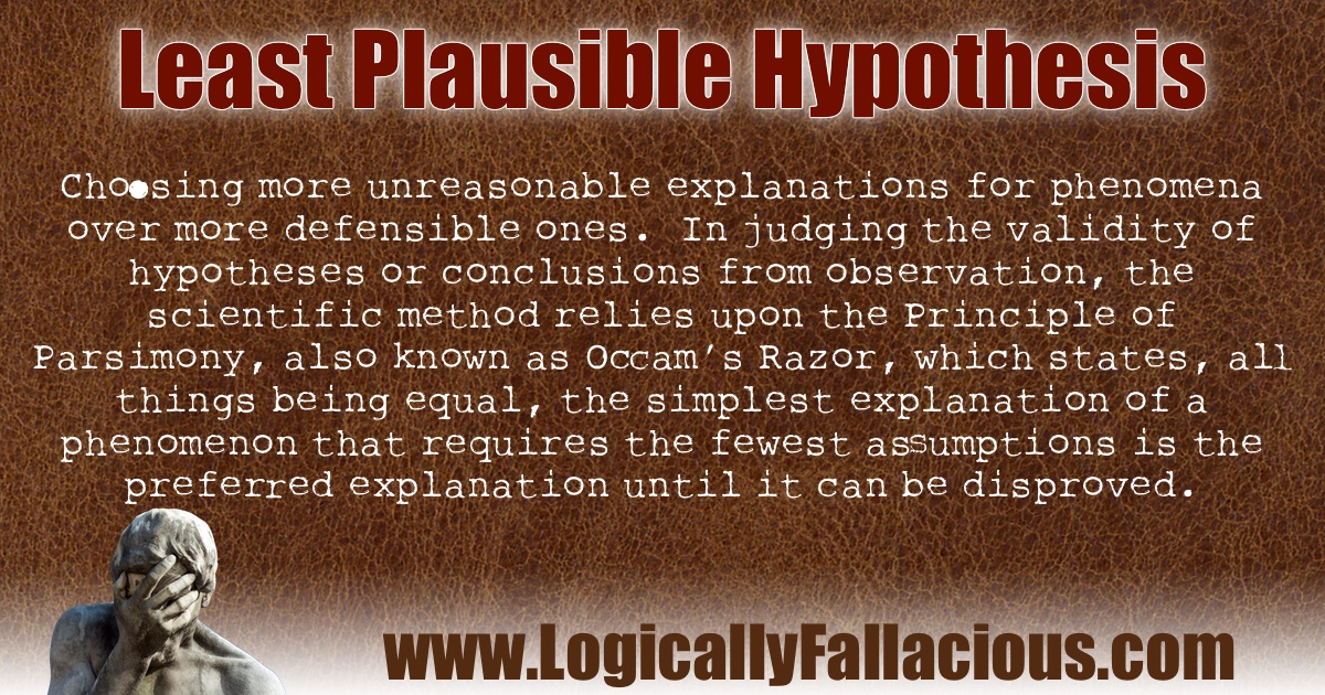 Least Plausible Hypothesis illustration