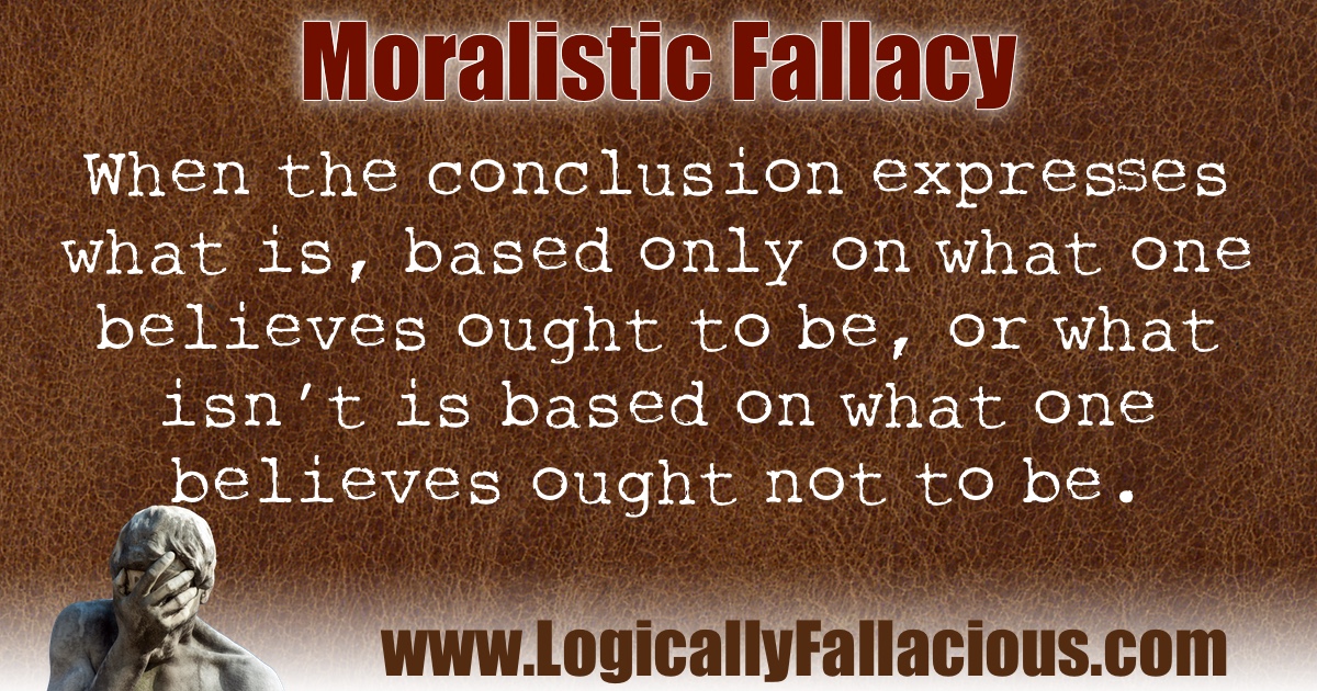 Moralistic Fallacy illustration
