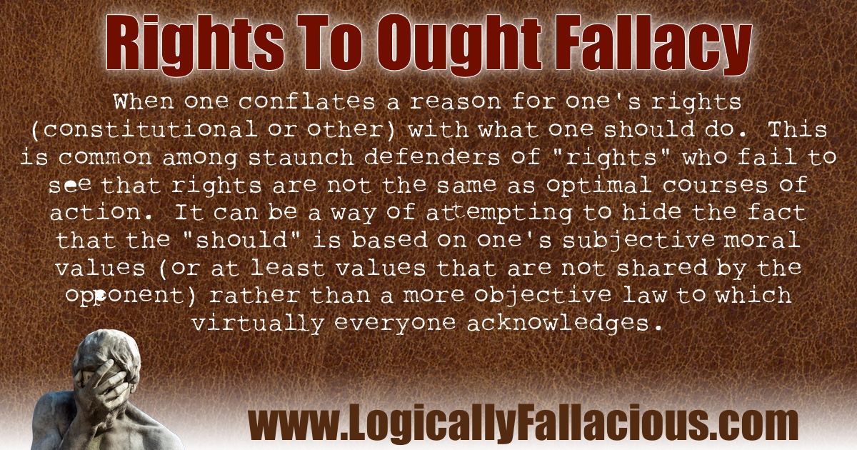 Rights To Ought Fallacy illustration