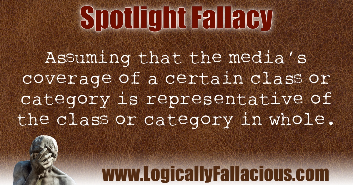 Spotlight Fallacy illustration