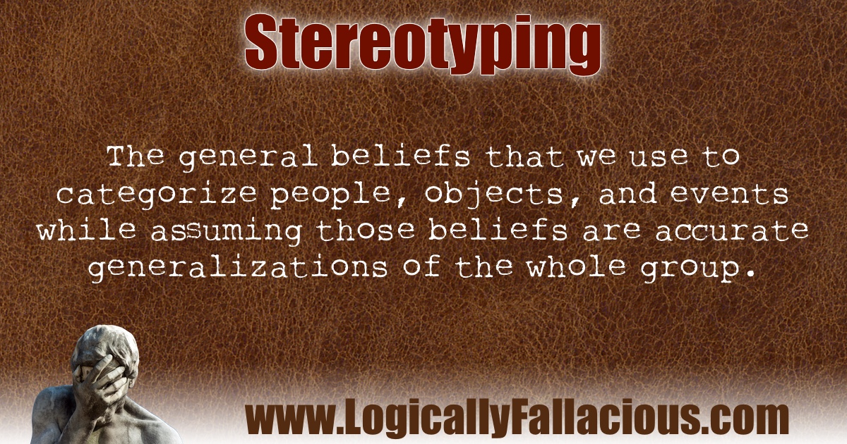 Stereotyping (the fallacy) illustration