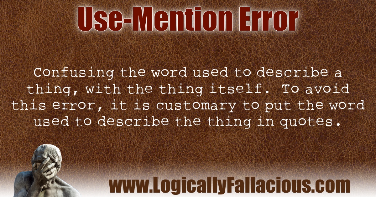 Use-Mention Error illustration