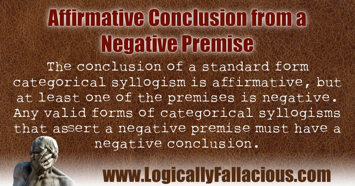 Affirmative Conclusion from a Negative Premise illustration