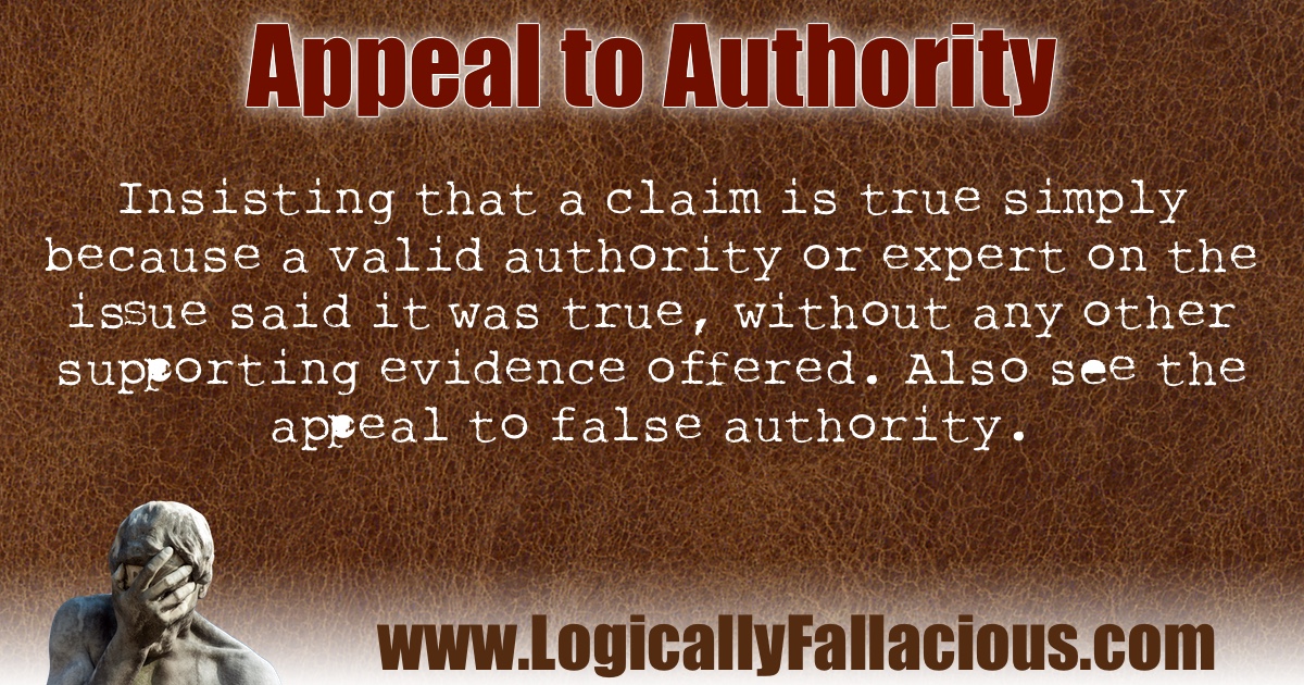 understanding the appeal to authority fallacy