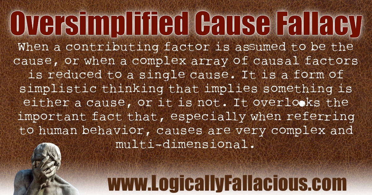 problems with assuming a single cause effect relationship